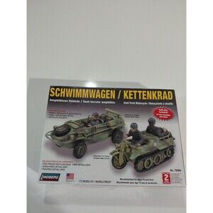 NIB Lindberg 76084 1:72 Scale WWII German Army Schwimmagen/Kettenrad  Model Kit
